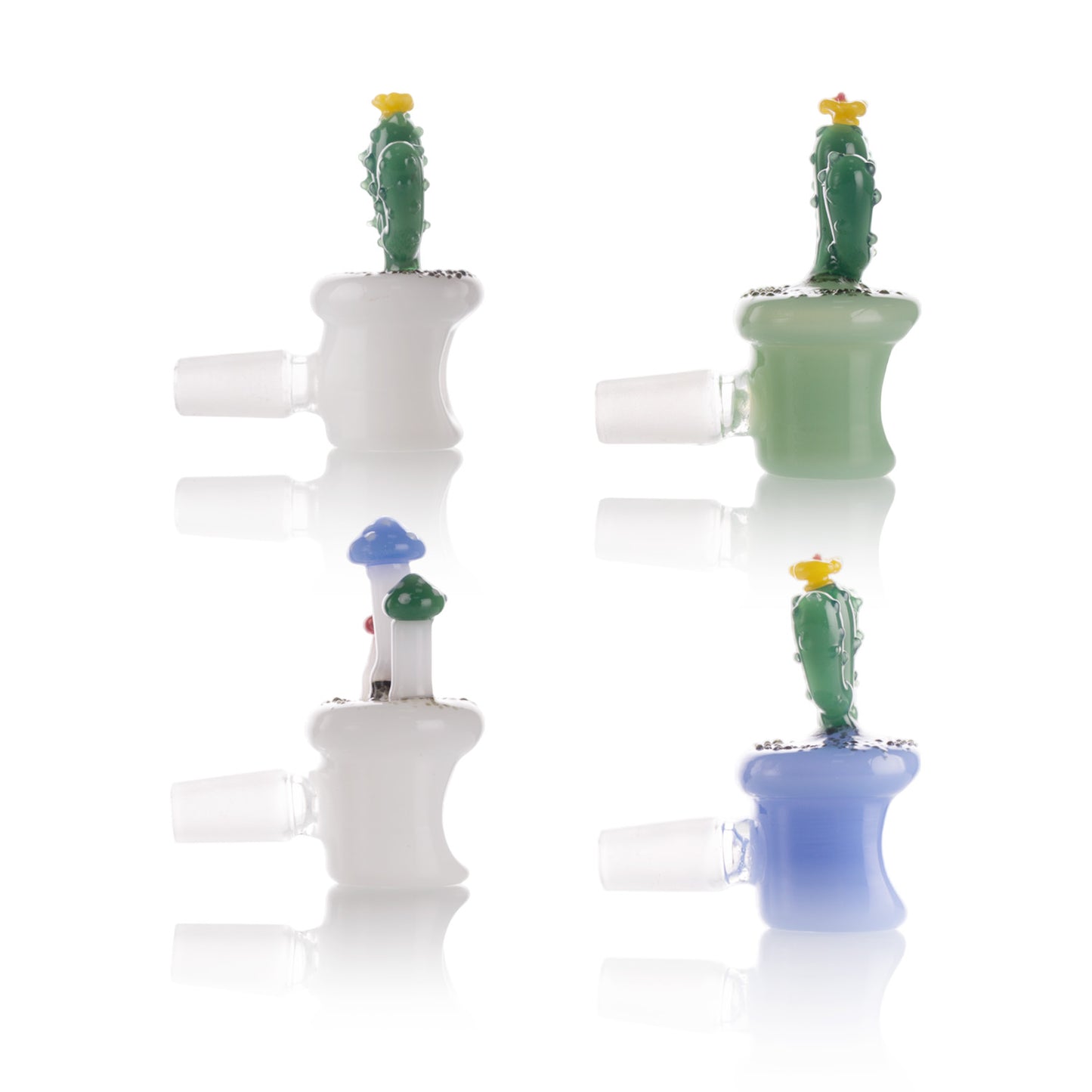 Mini Mushroom and Cactus Glass Pipe