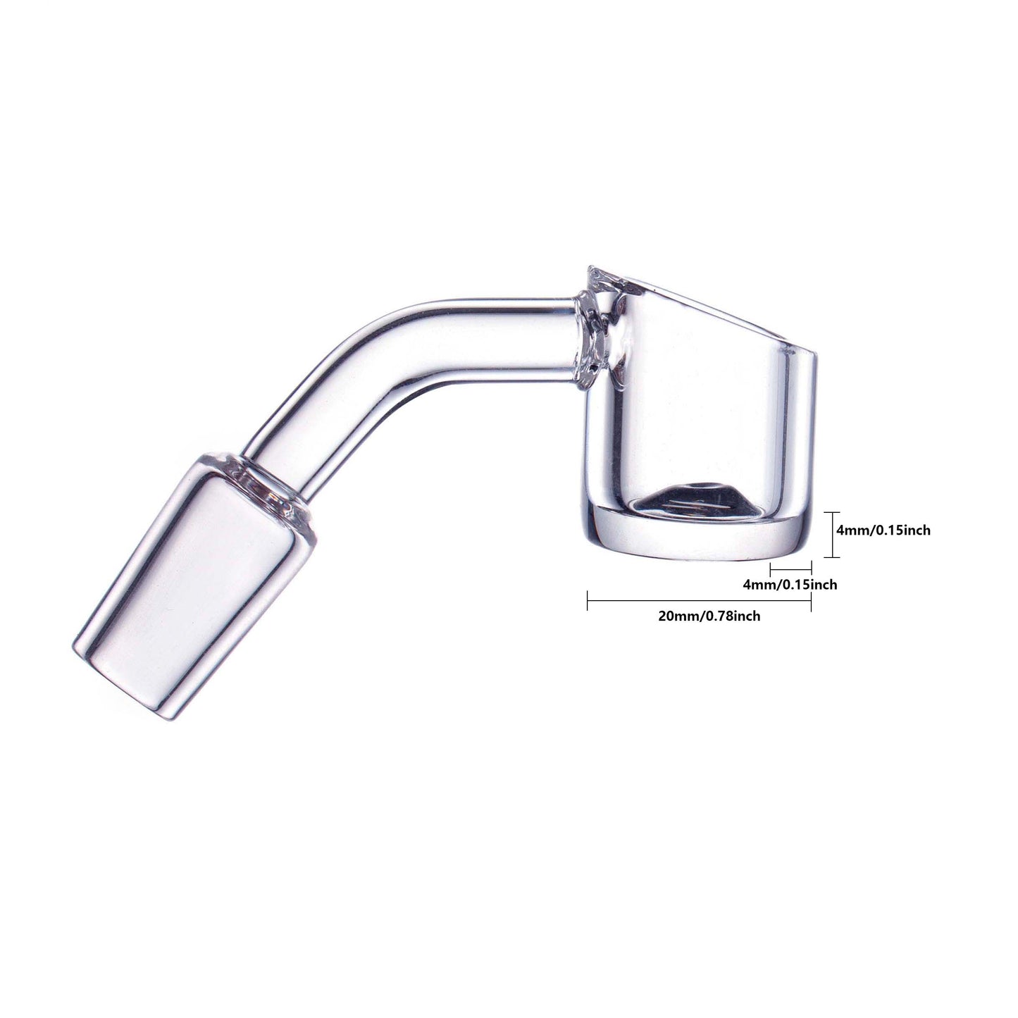 20mm Bevel Quartz Banger - 4mm Wall Thick Bottom D20851