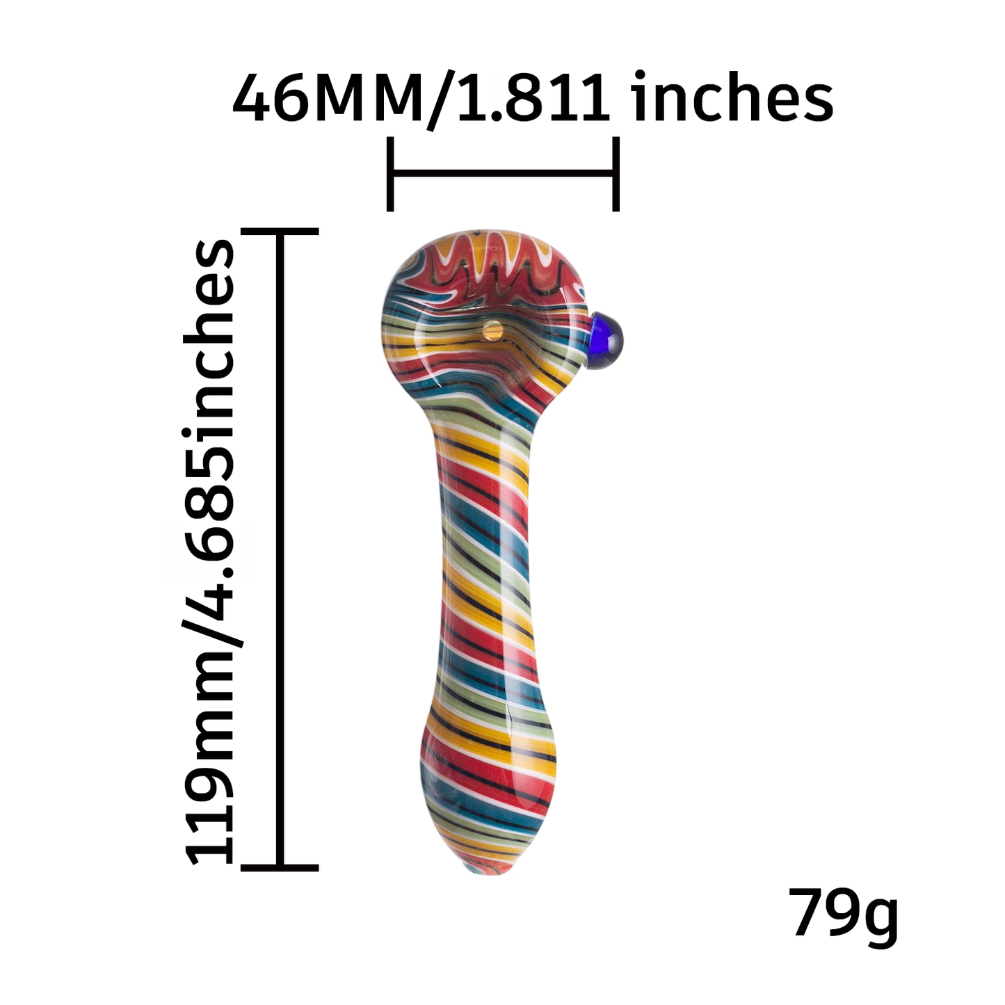 Crackle Pattern Glass Smoking Pipe YD3761