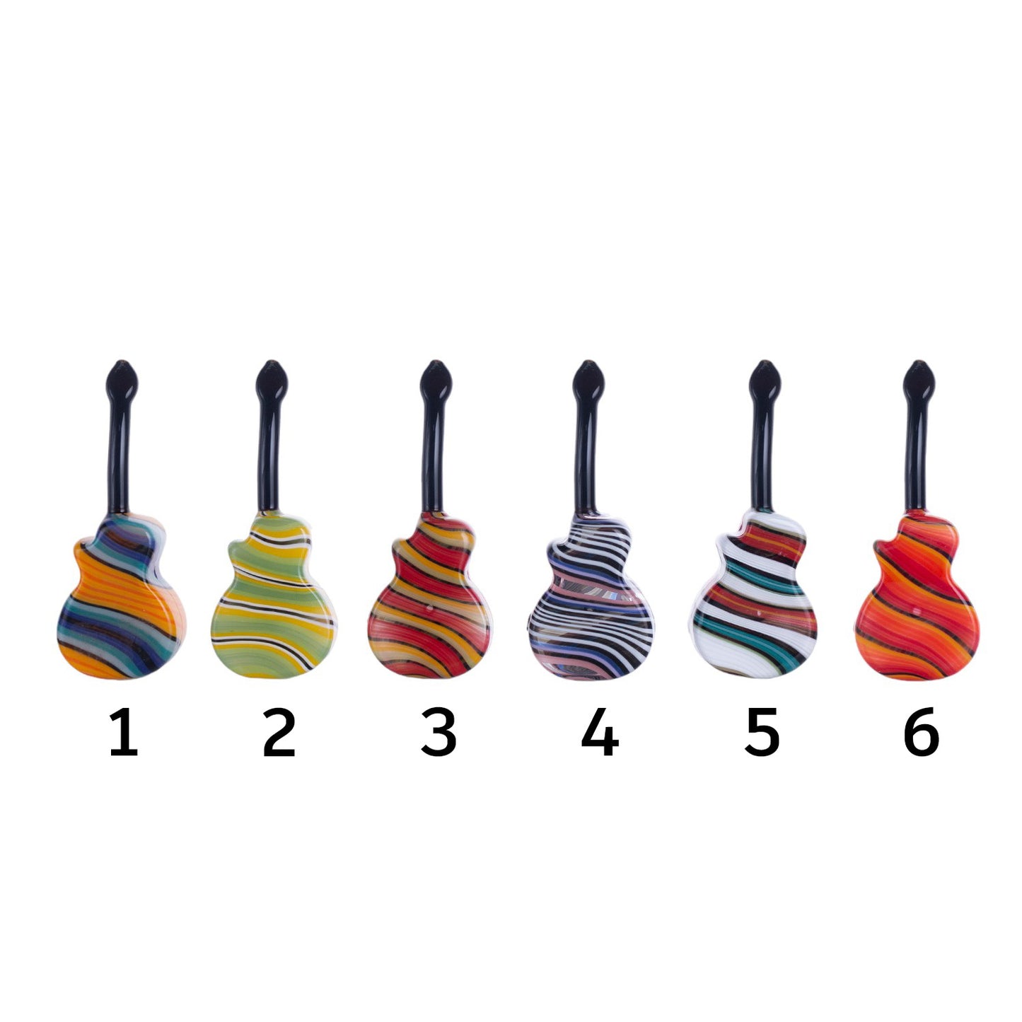 Glass Violin Tobacco Pipe - 150mm Hand Pipe PZ4837 (Random Color)