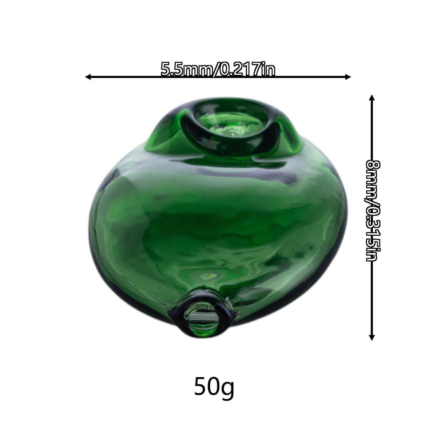 Hand-Blown Glass Bowl Collectible, YD3342(Random Color)