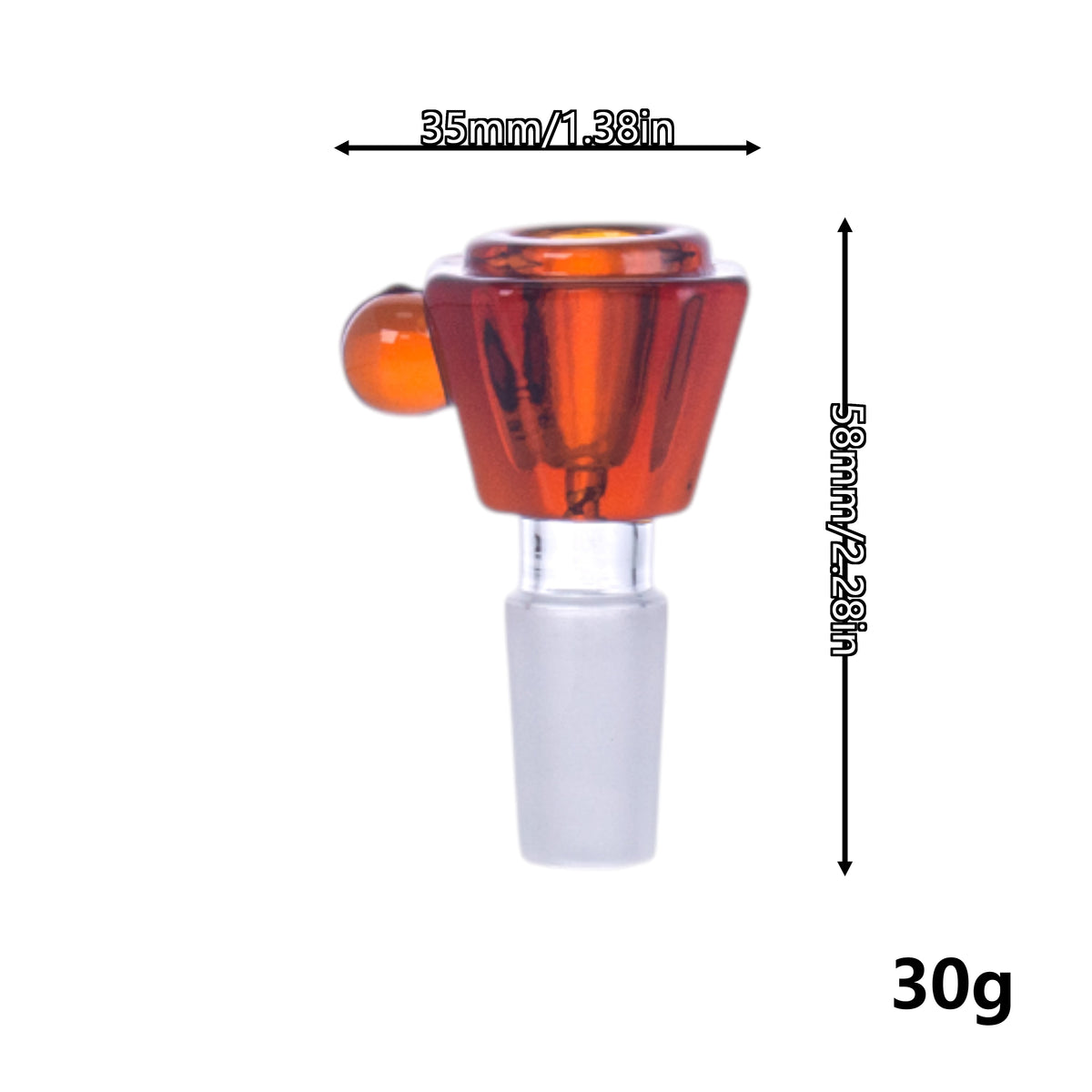 Lake Green Glass Shisha Bowl, Frosted Joint, PT5156