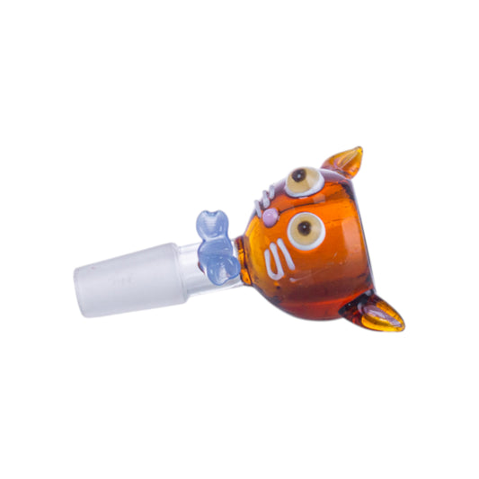 Amber Mouse Glass Shisha Bowl, 14mm/18mm, PT5289