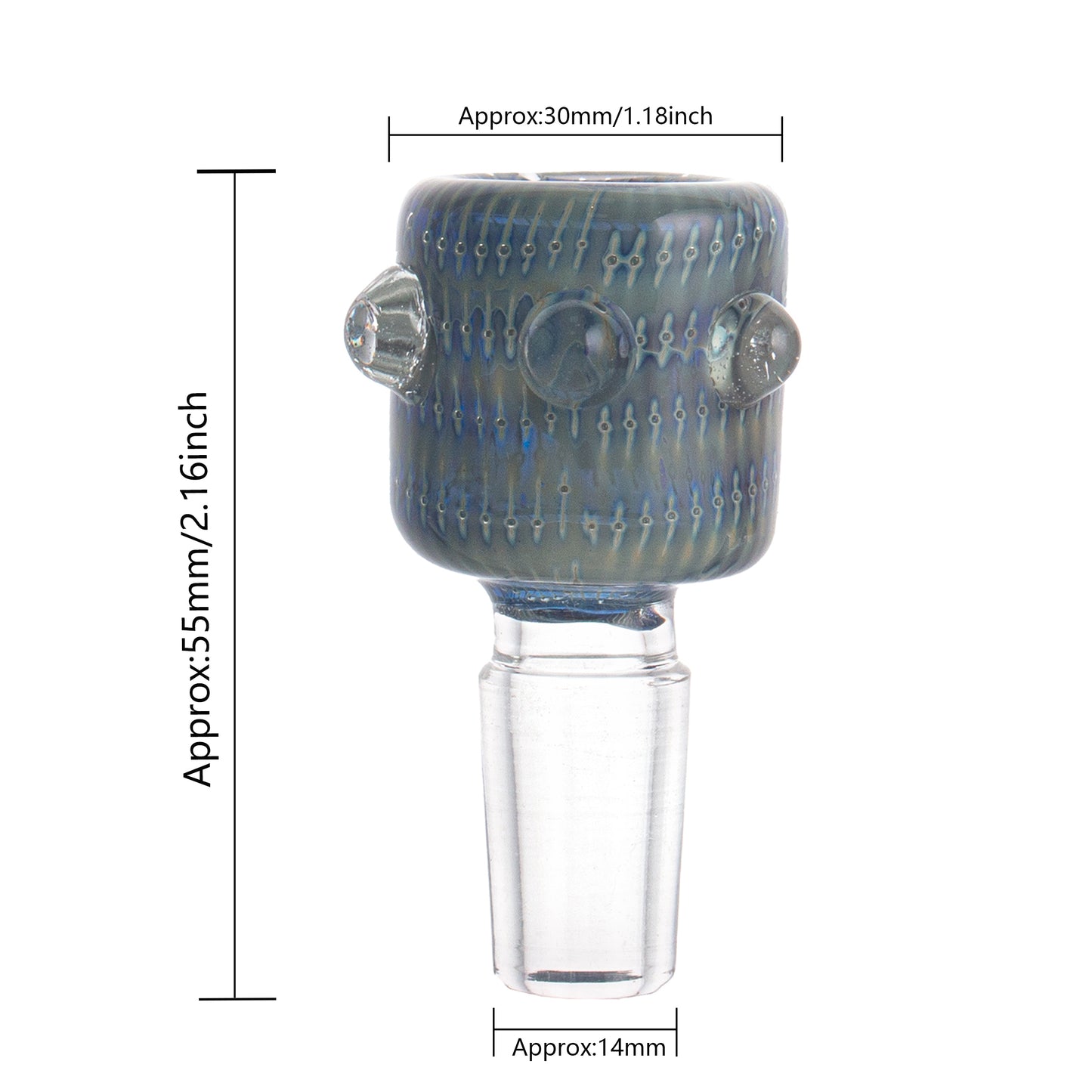 Dotted Glass Bowl Piece with Clear Joint PT3280