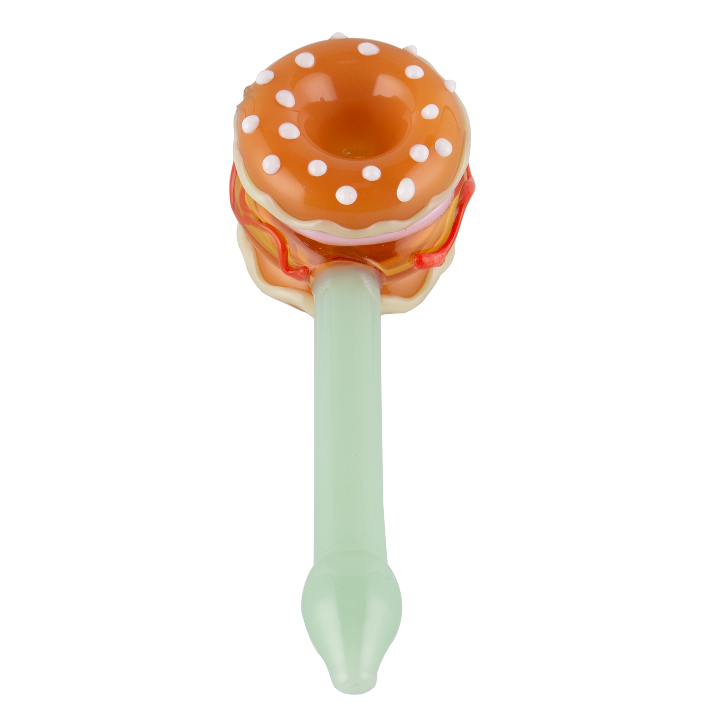 Hamburger Shape Glass Smoking Pipe YD3940