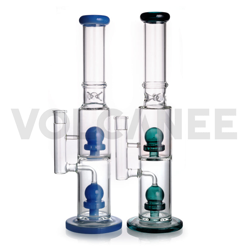 Glass Bong with 2-layer Ball Filters