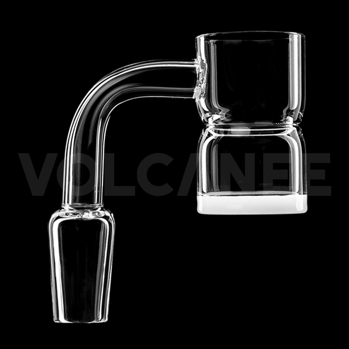 25mm Splash Guard Quartz Banger - White Bottom 4mm Base D25832