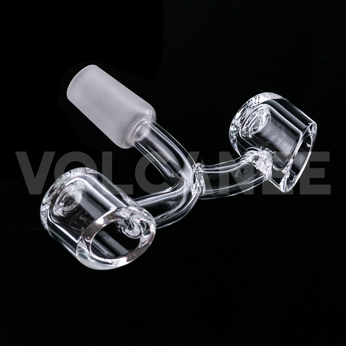 20mm Dual Bowl Quartz Banger - 4mm Wall Frosted Joint D201720