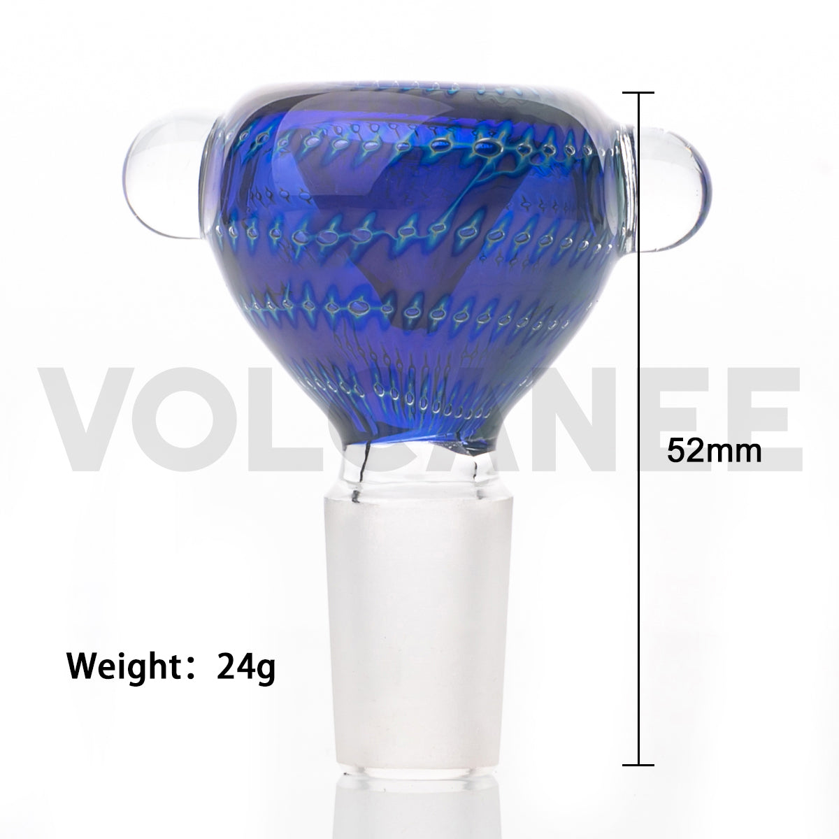 Dotted Ball Glass Bowl Piece with Frosted Joint PT531