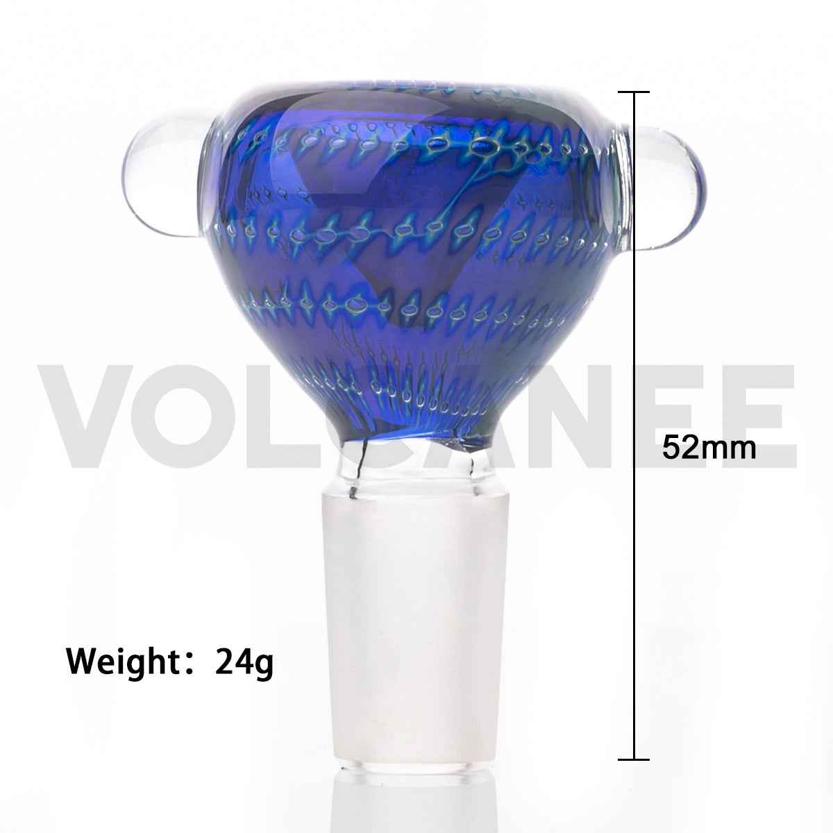 Dotted Ball Glass Bowl Piece with Frosted Joint PT531