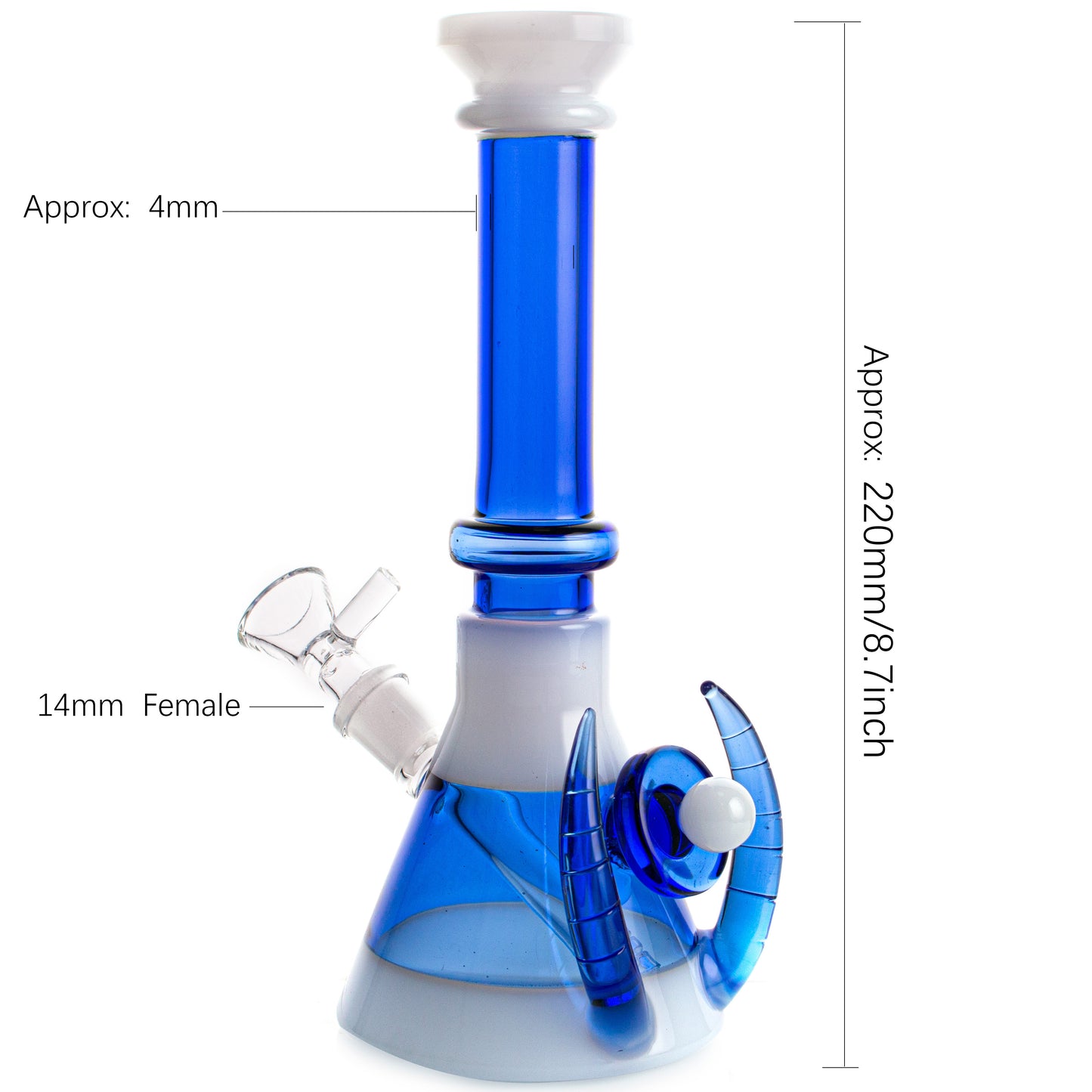 Tall Percolator Recycler Perc Glass Bong