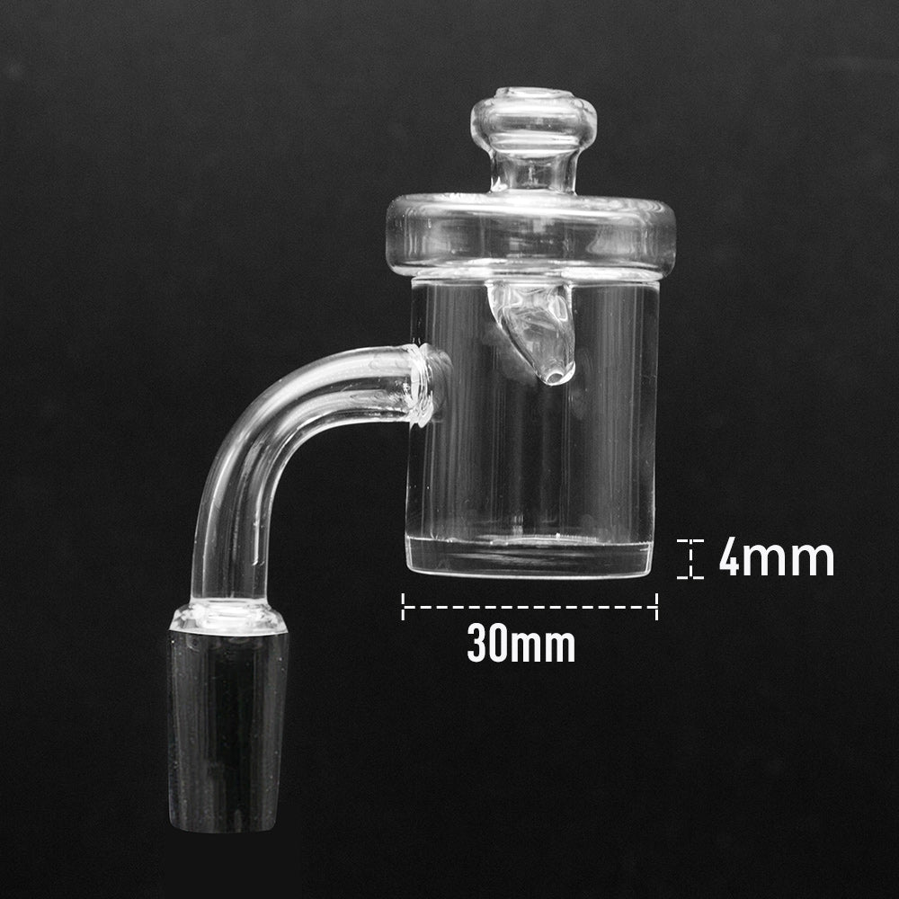 Volcanee Flat Top XXXL Quartz Banger OD 30 mm with Carb Cap
