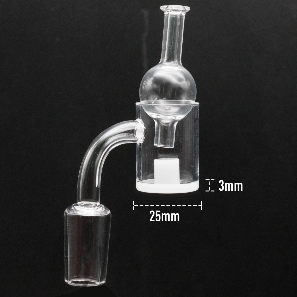 Volcanee Opaque Bottom Core Reactor Quartz Gavel Banger With Carb Caps
