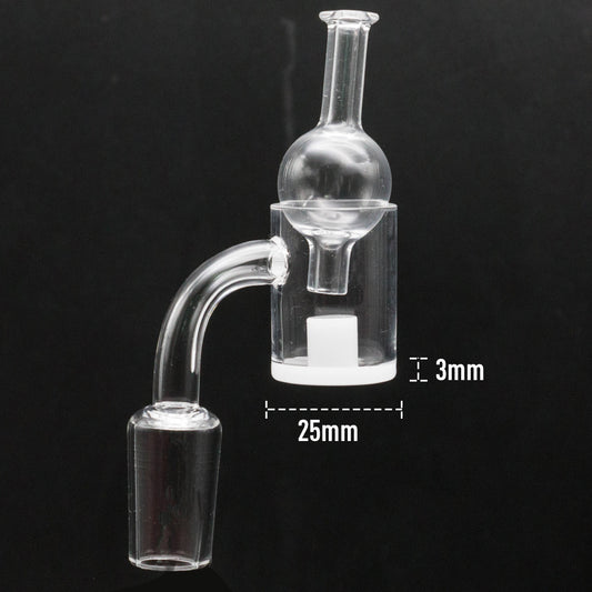 Volcanee Opaque Bottom Core Reactor Quartz Gavel Banger With Carb Caps