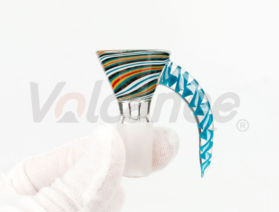 Newest 4 style 14mm bowl and 18mm glass bowl Male Joint Handle Beautiful Slide bowl piece smoking Accessories For Bongs Water Pipes