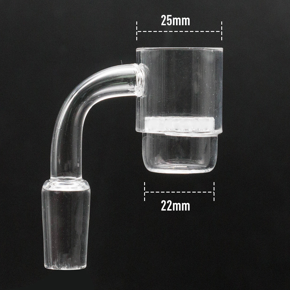 Volcanee Flat Top XL Quartz Banger with Snowflake Insert