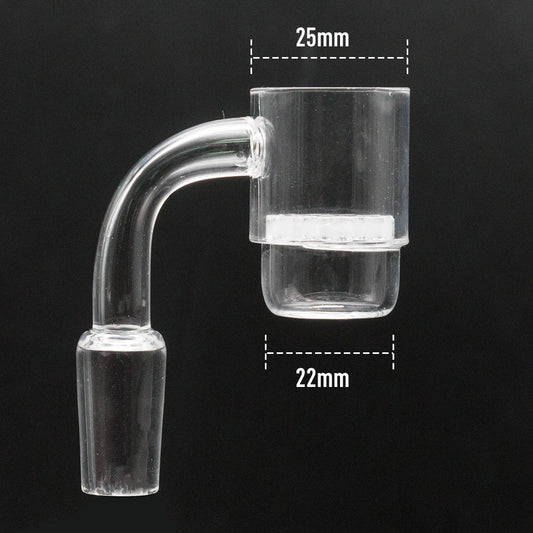 Volcanee Flat Top XL Quartz Banger with Snowflake Insert