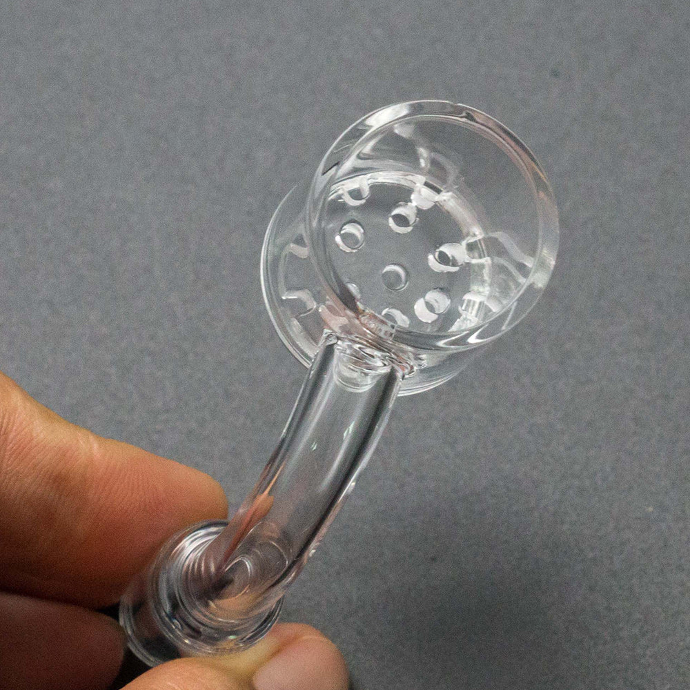 Volcanee Flat Top XL Quartz Banger with Snowflake Insert + Glass Carb Cap