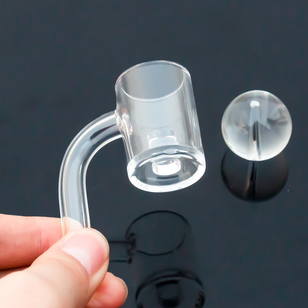 Volcanee Core Reactor Quartz Banger with Glass Ball Carb Caps