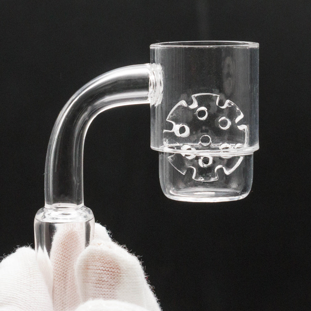 Volcanee Flat Top XL Quartz Banger with Snowflake Insert