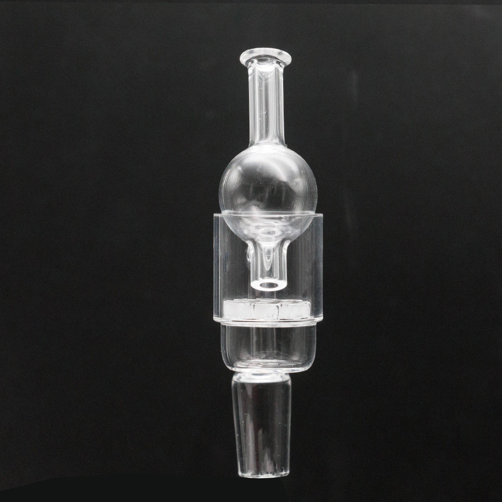 Volcanee Flat Top XL Quartz Banger with Snowflake Insert + Glass Carb Cap