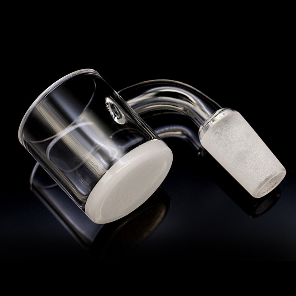 Volcanee 30mm XXL Short Neck Bucket Beveled Edge 4mm Opaque Bottom Quartz Banger