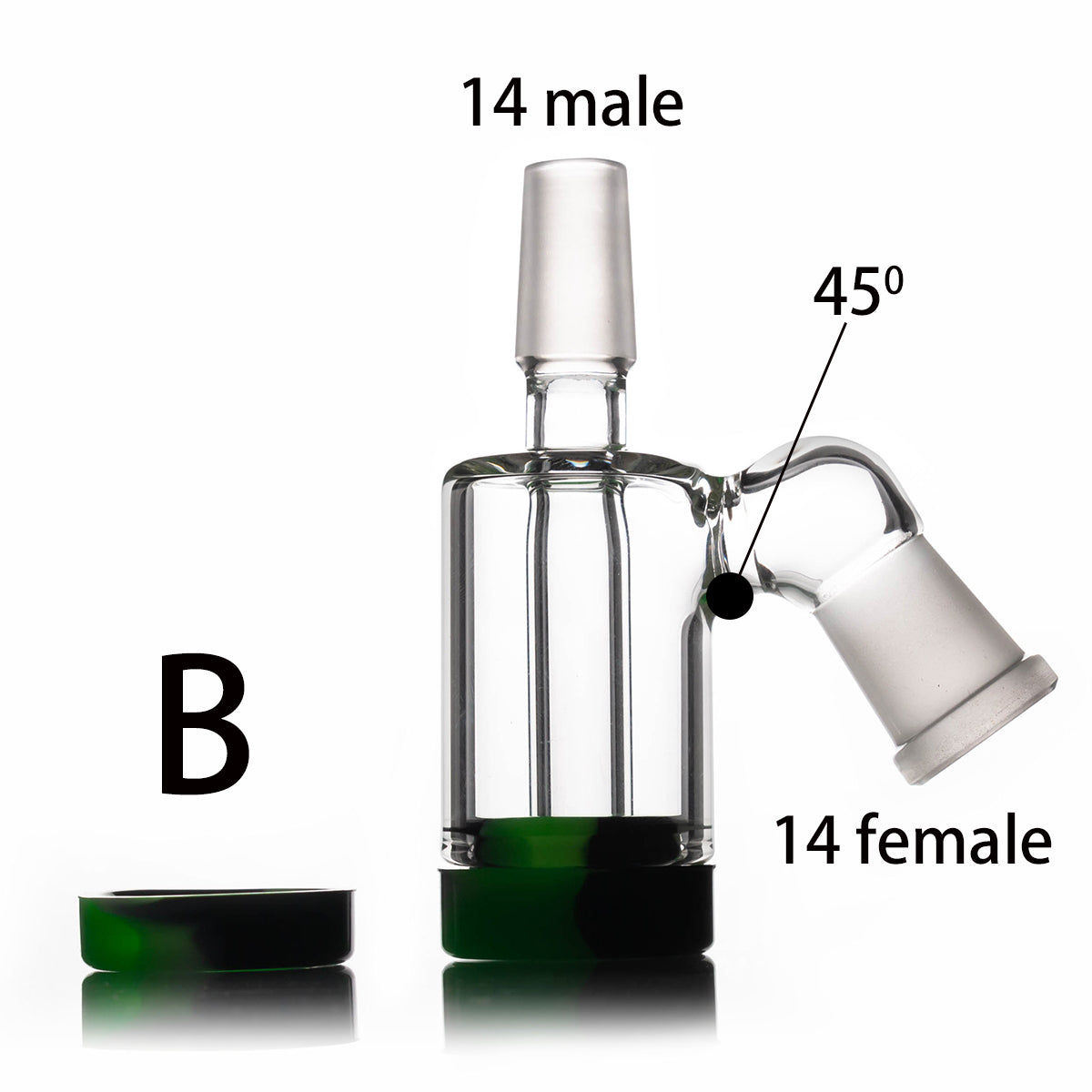 Volcanee Glass Ash Catcher with Silicone Container