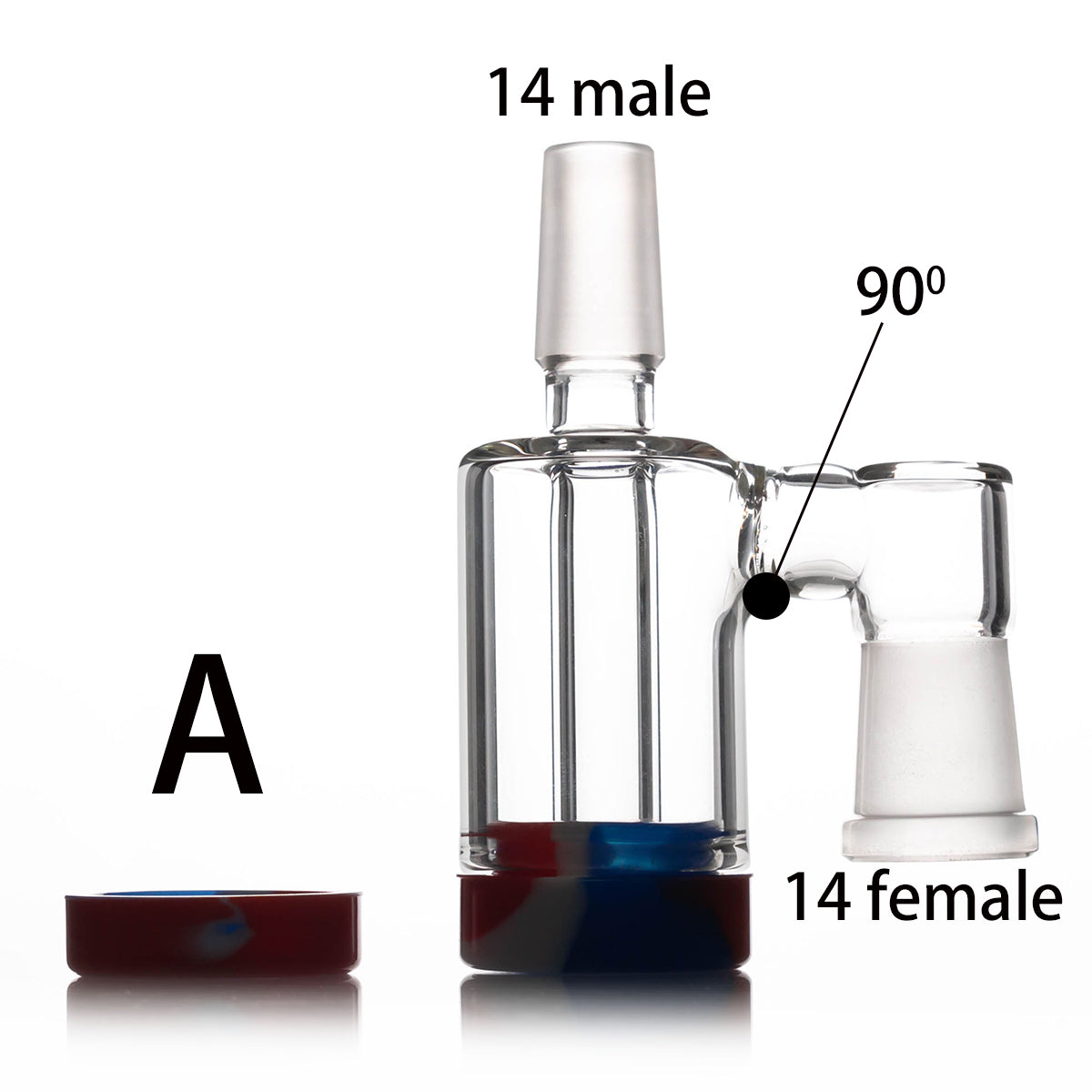 Volcanee Glass Ash Catcher with Silicone Container