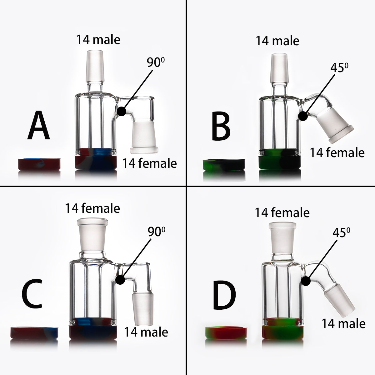 Volcanee Glass Ash Catcher with Silicone Container