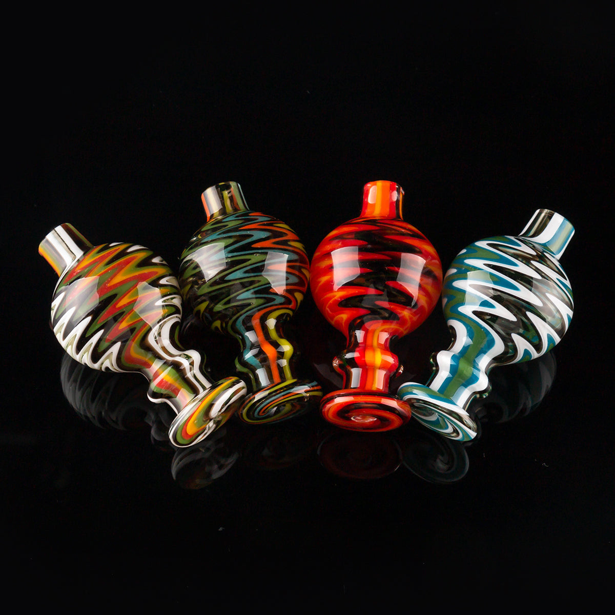 Volcanee US Color Glass Bubble Carb Caps For 25mm Quartz Banger