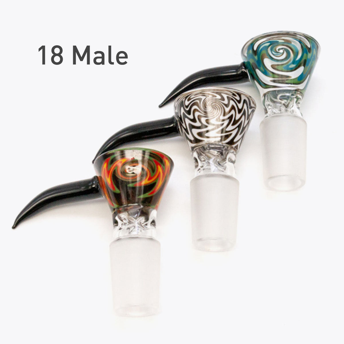 Volcanee 14mm 18mm Male Wig Wag Glass Bowls