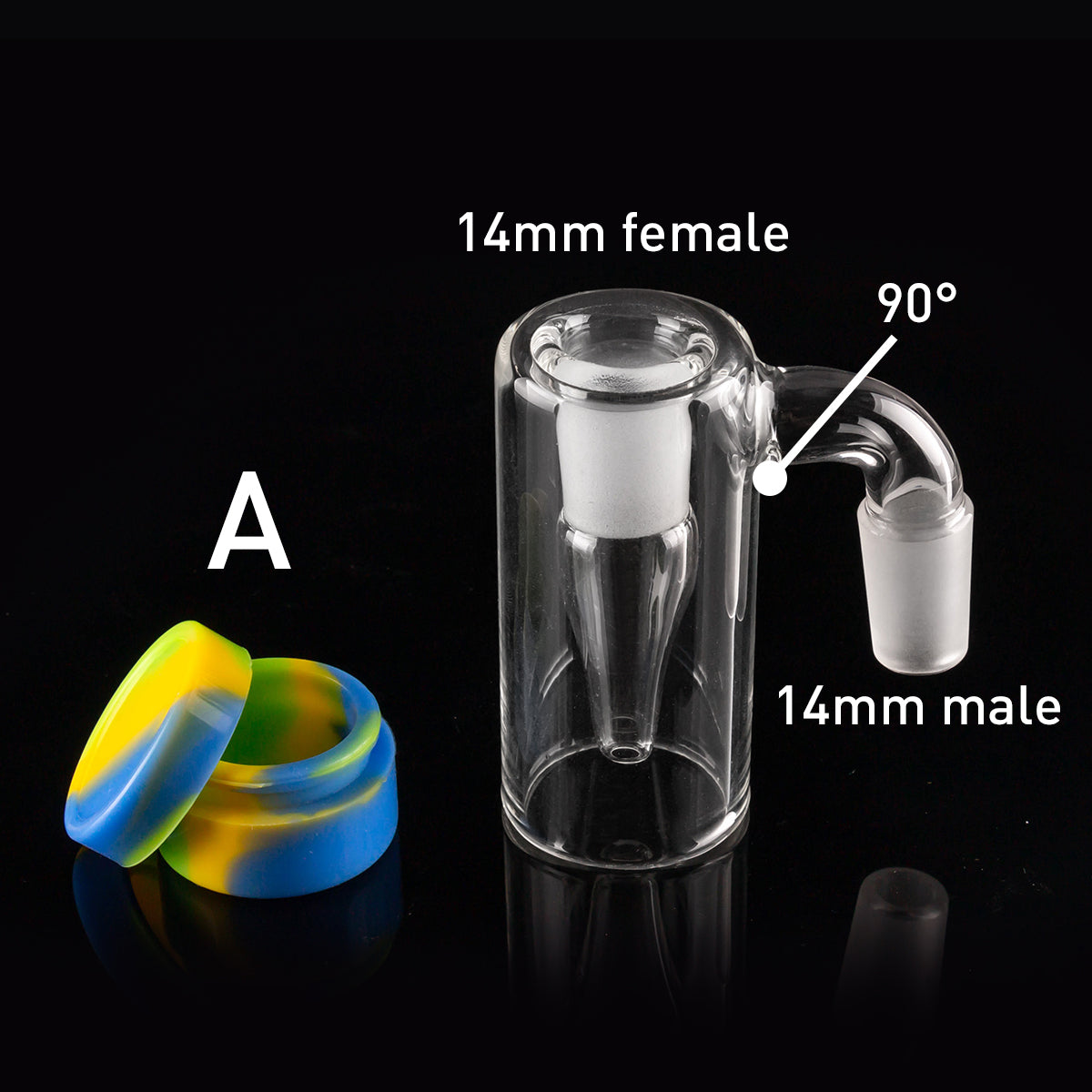 Volcanee Glass Ash Catcher with Silicone Container