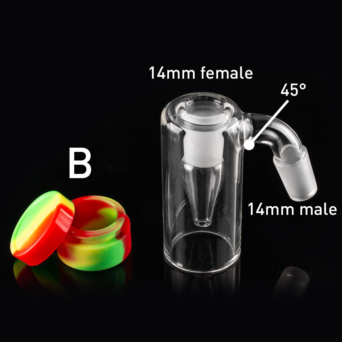 Volcanee Glass Ash Catcher with Silicone Container