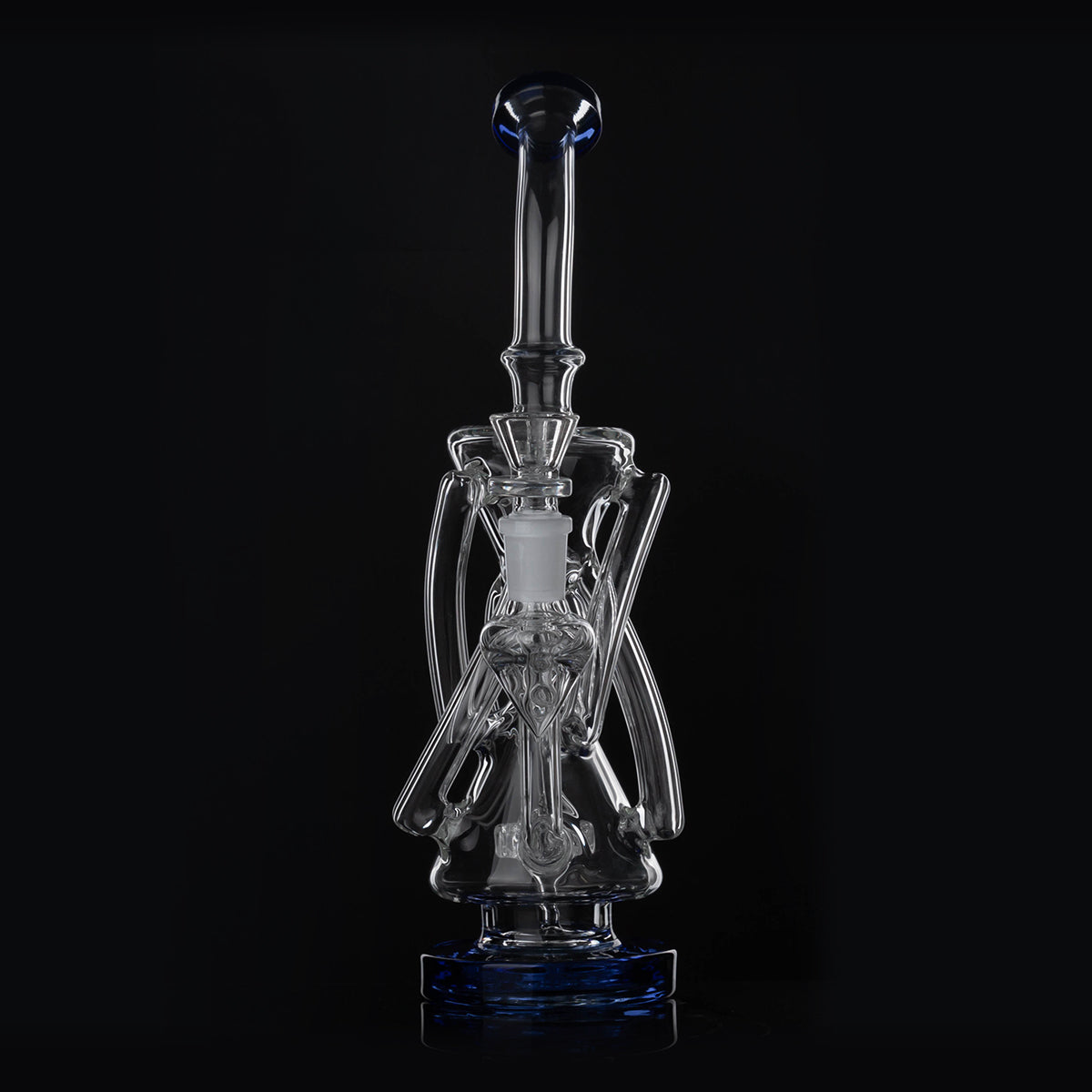 Glass Bong Recycler Glass water Pipe 11inch H1370