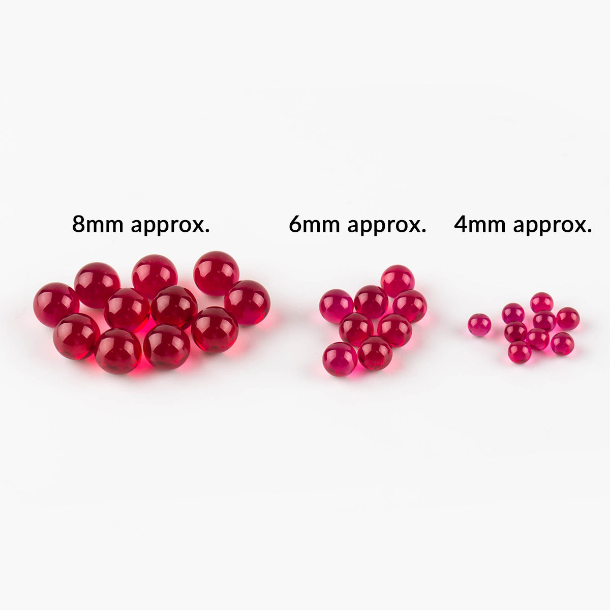 Volcanee 4mm 6mm 8mm Ruby Beads