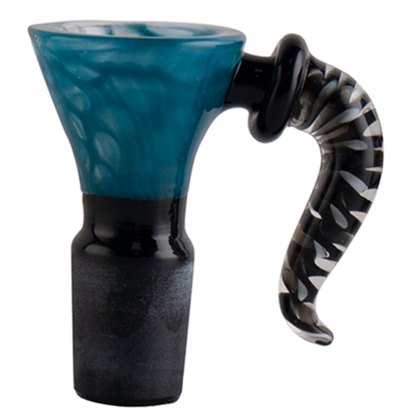 Horn Glass Bowl Piece with Colorful Handle PT246