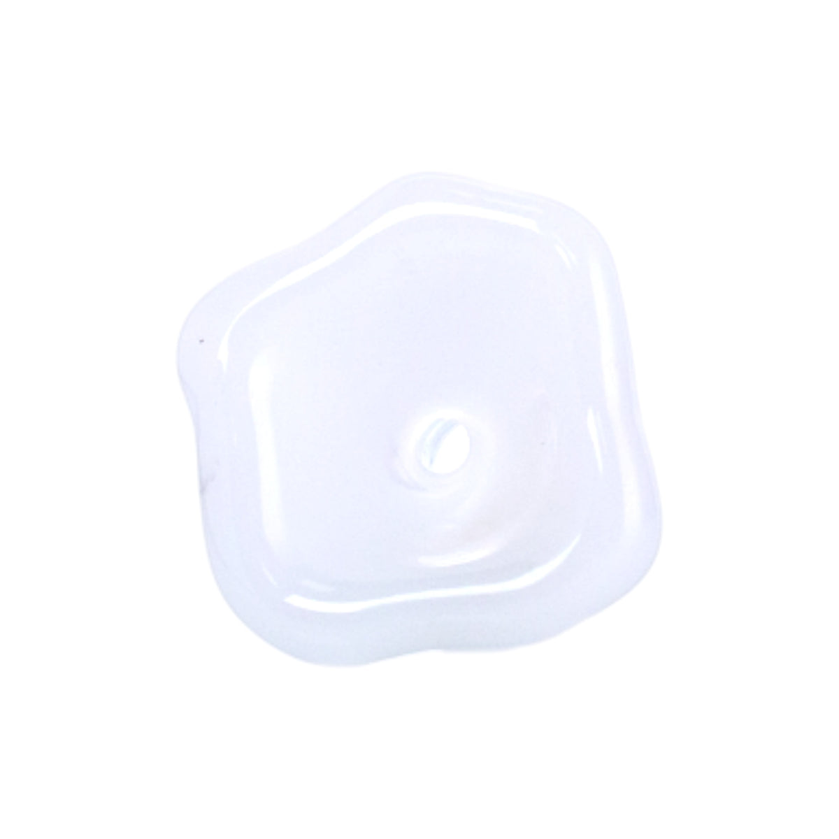 Cloud-Shaped Glass Hookah Bowl, White, PT5527