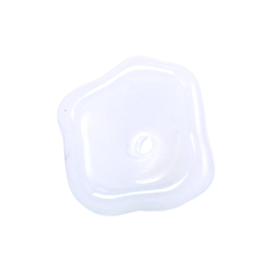 Cloud-Shaped Glass Hookah Bowl, White, PT5527