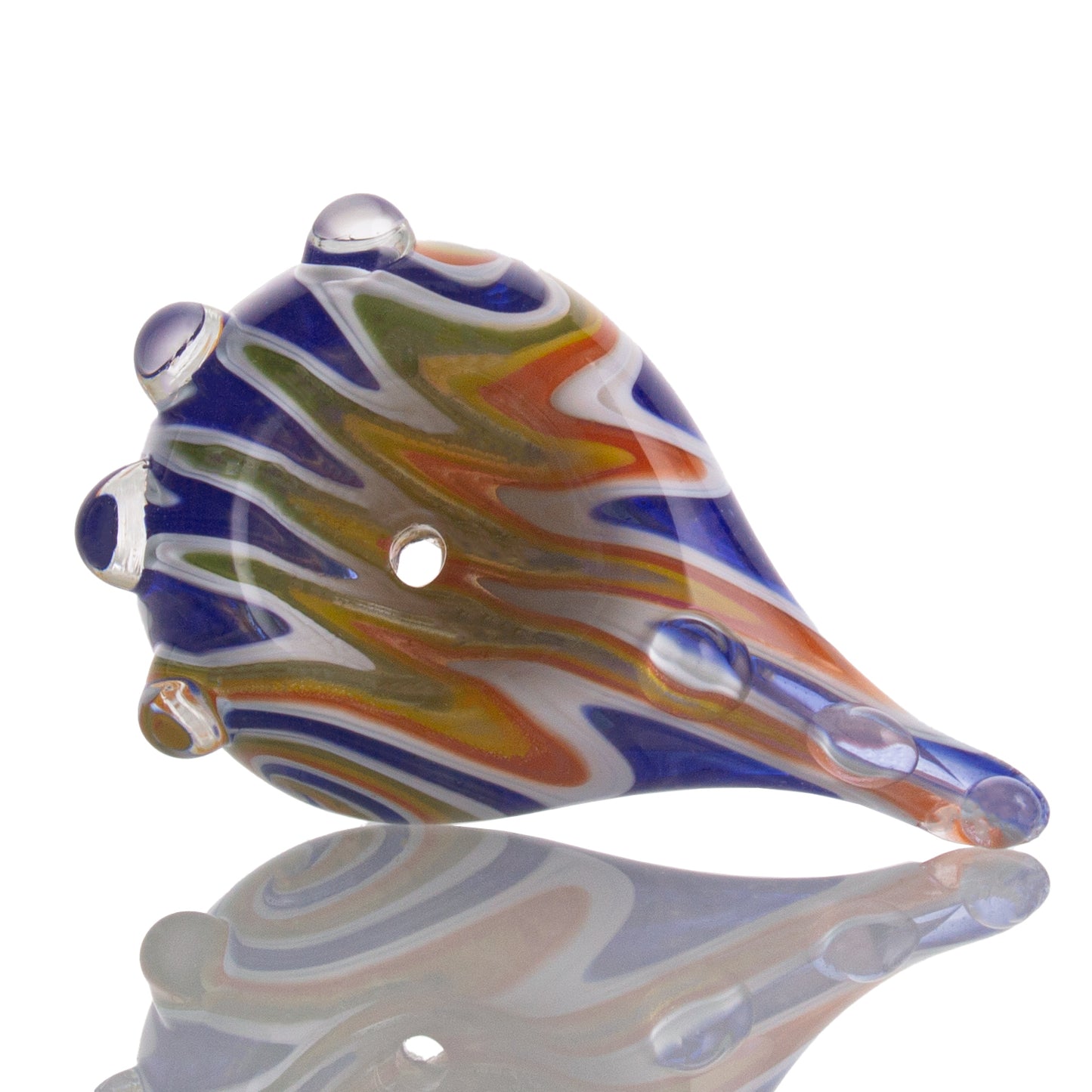 Long Neck Colorful Glass Bowl Piece PT304
