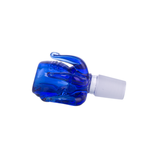 Octopus Glass Hookah Bowl, Frosted Joint, Blue/Green, PT2593