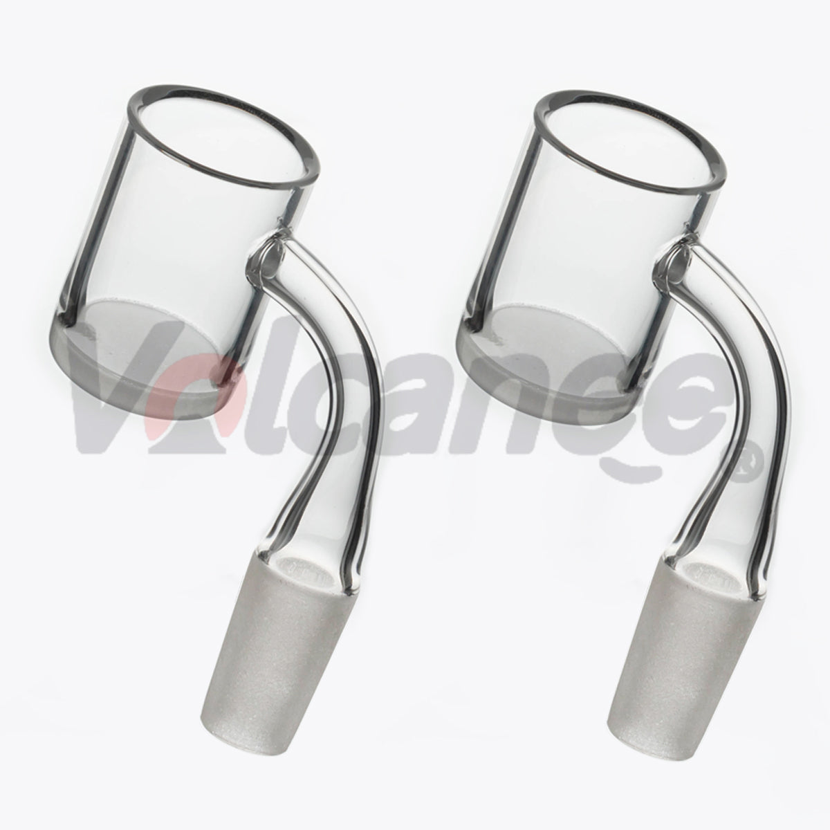 25mm White Bottom Quartz Banger - Frosted Beveled Joint D2505