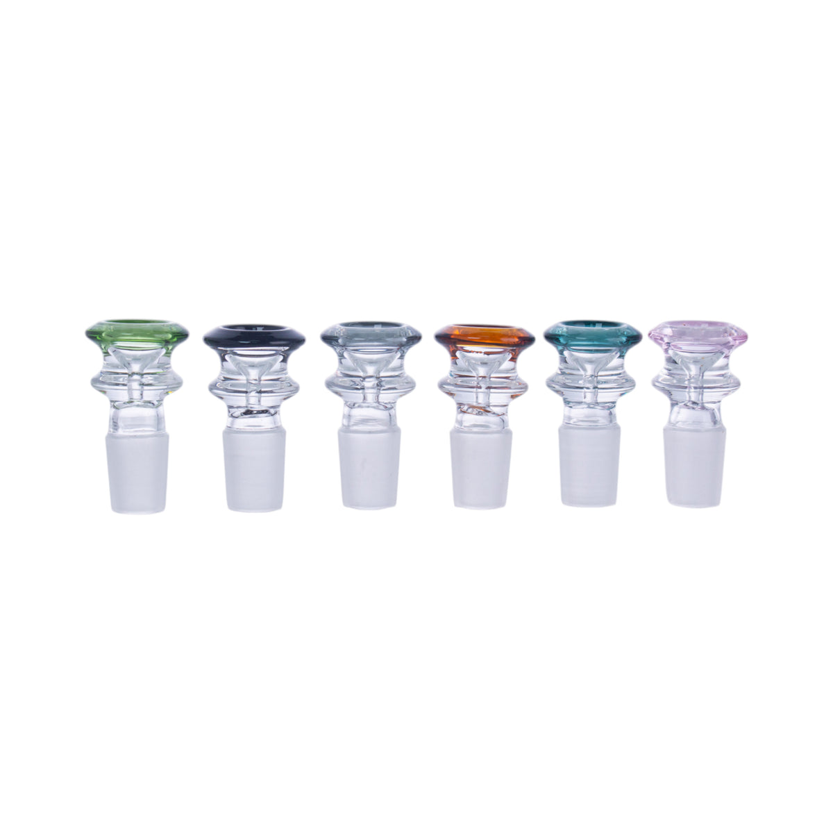 Diamond-Cut Glass Hookah Bowl, Frosted Joint, 14mm/18mm, PT1241（Random Color）