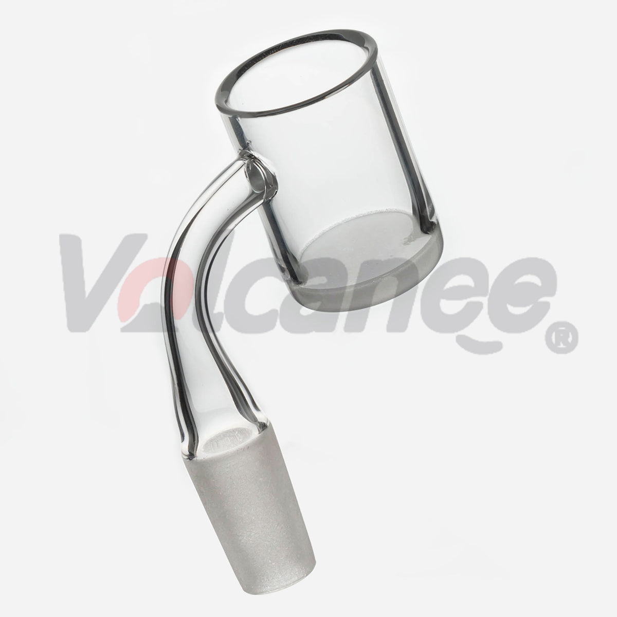 25mm White Bottom Quartz Banger - Frosted Beveled Joint D2505
