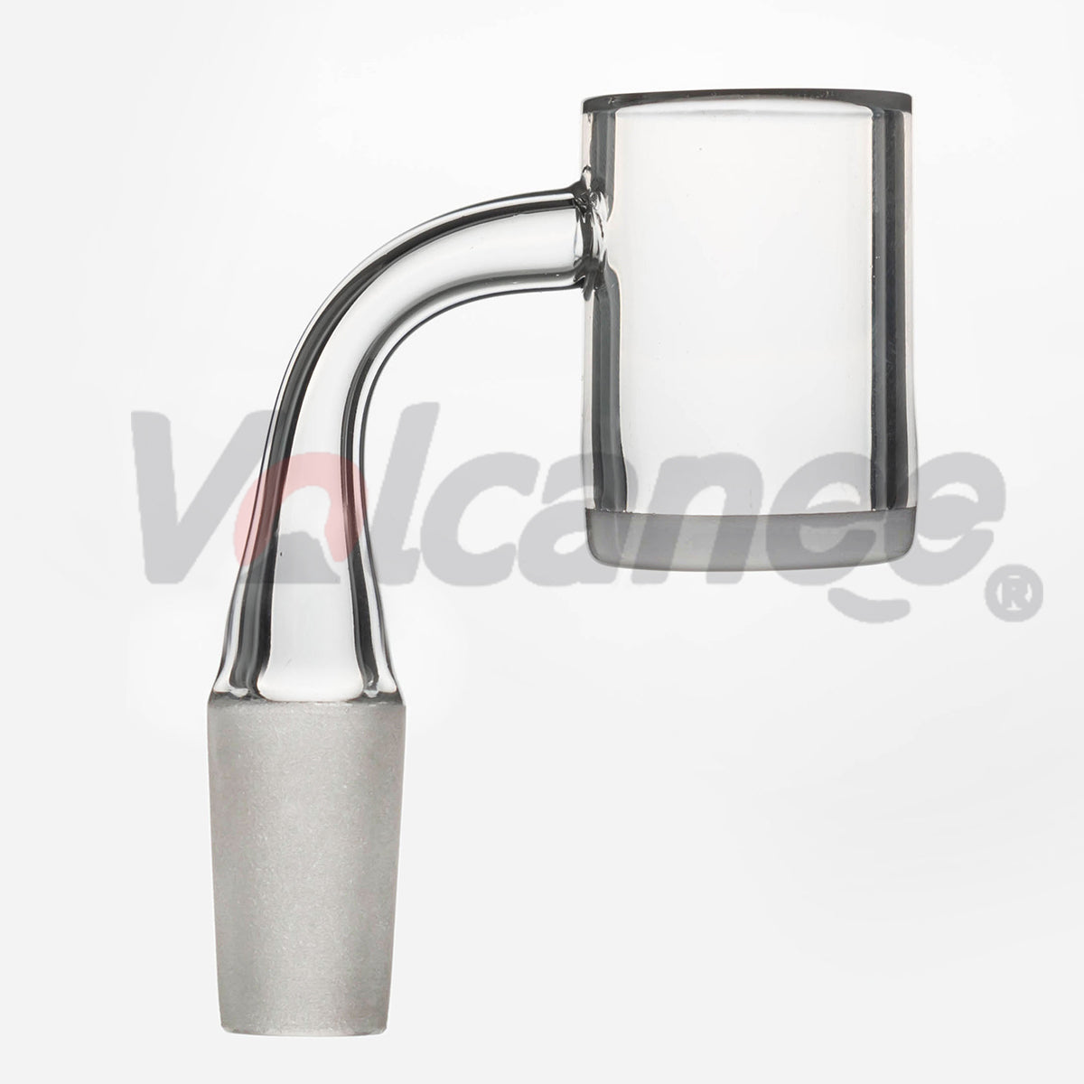 25mm White Bottom Quartz Banger - Frosted Beveled Joint D2505