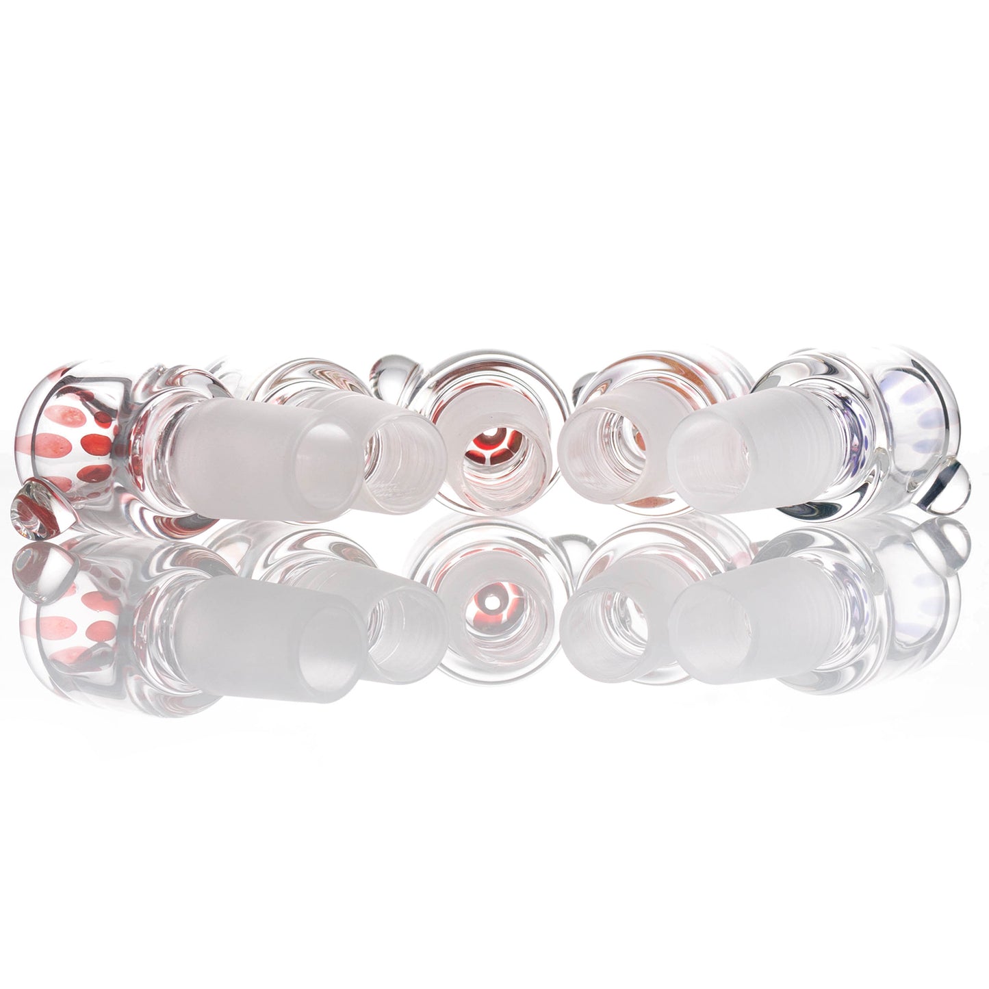Feather Glass Bowl Piece with Frosted Joint PT286