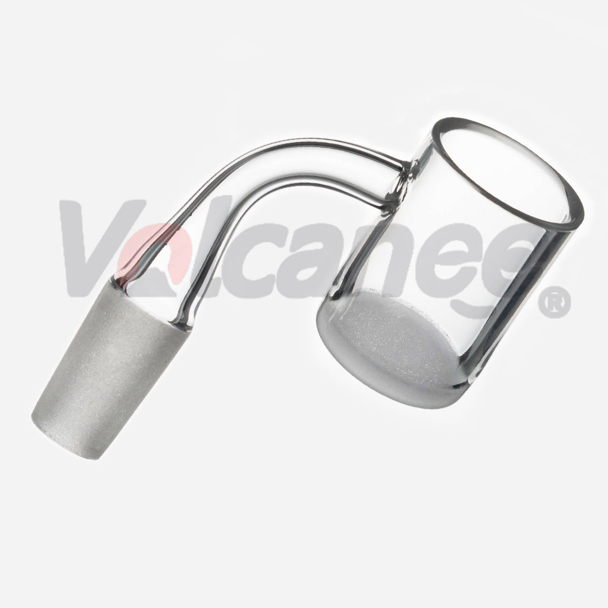 25mm White Bottom Quartz Banger - Frosted Beveled Joint D2505