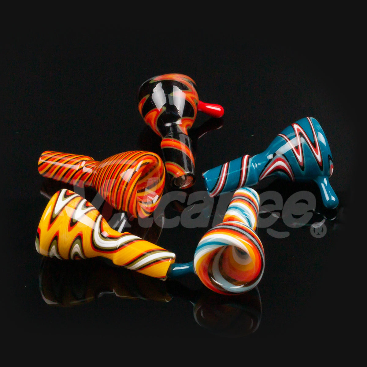 Colorful Swirl Glass Bowl Piece PT236