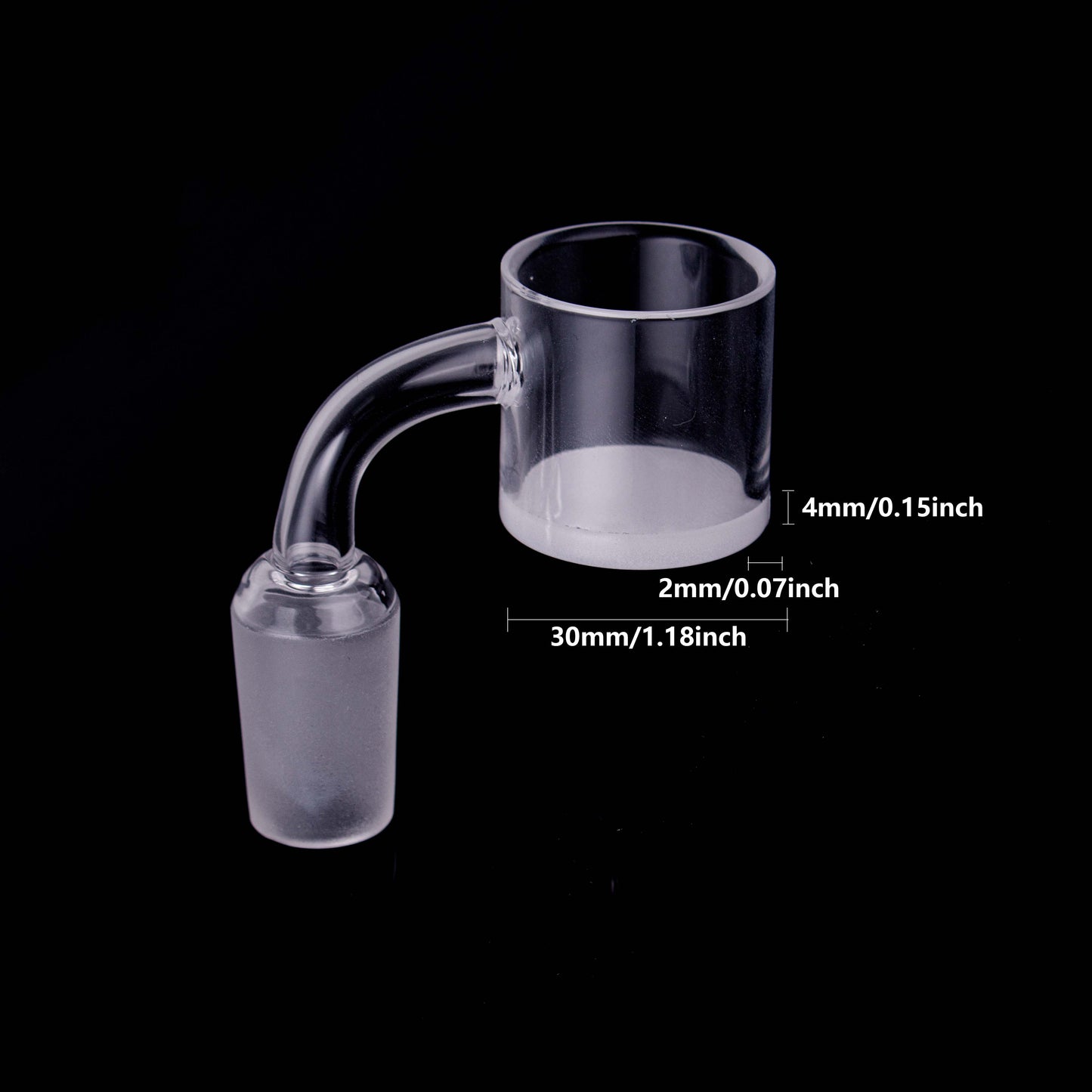 30mm Quartz Banger with White Bottom - 2mm Wall D30475