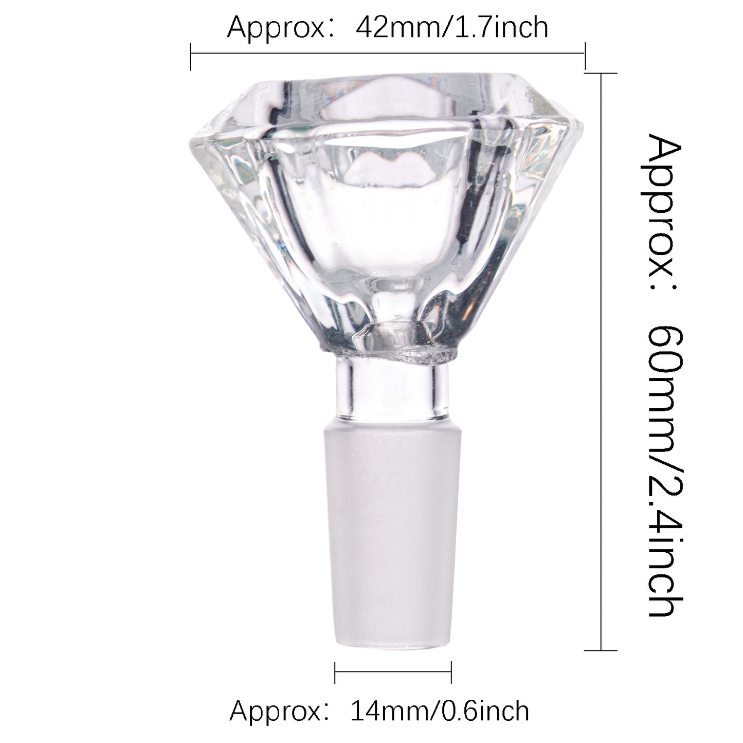Diamond Shape Glass Bowl Piece PT4950