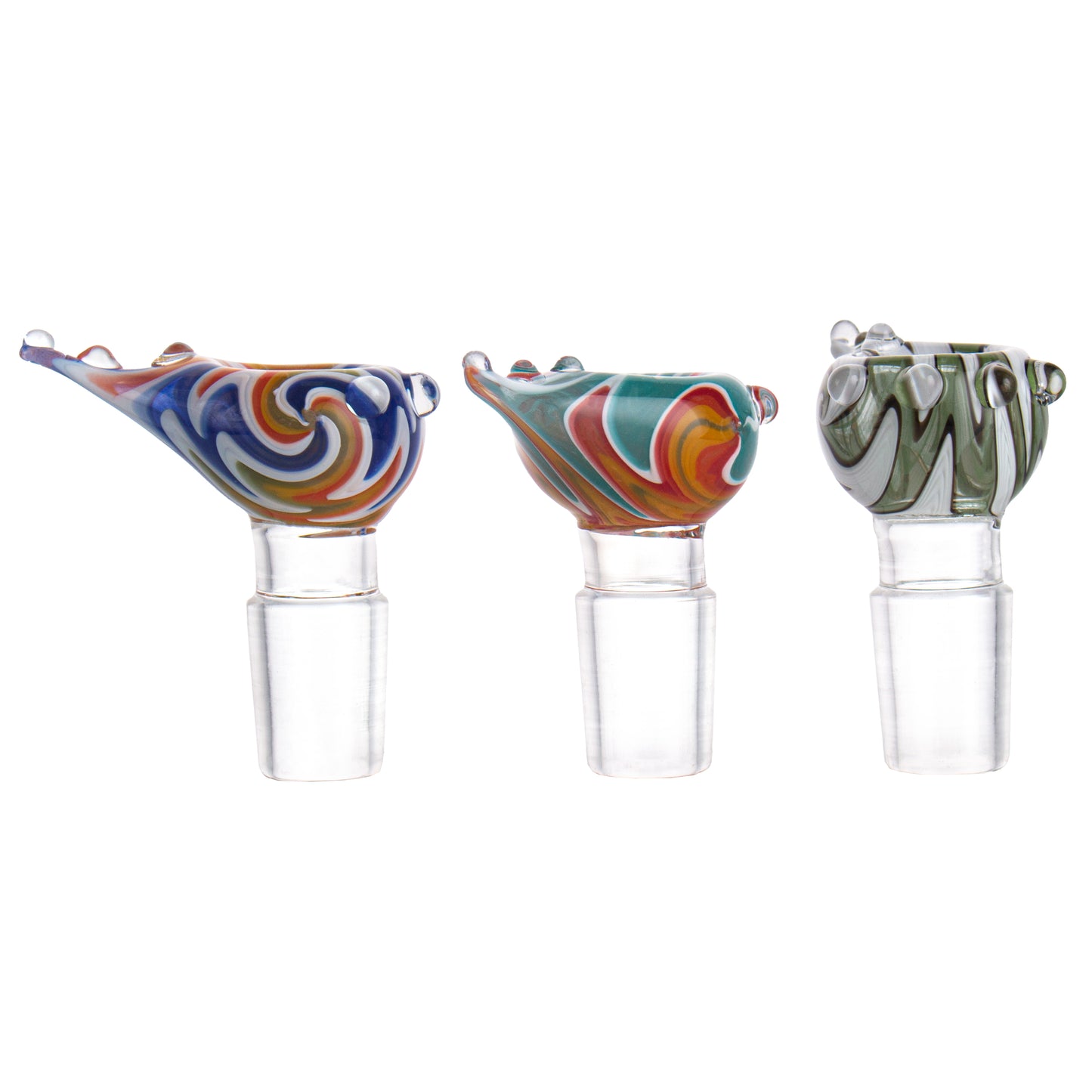 Long Neck Colorful Glass Bowl Piece PT304